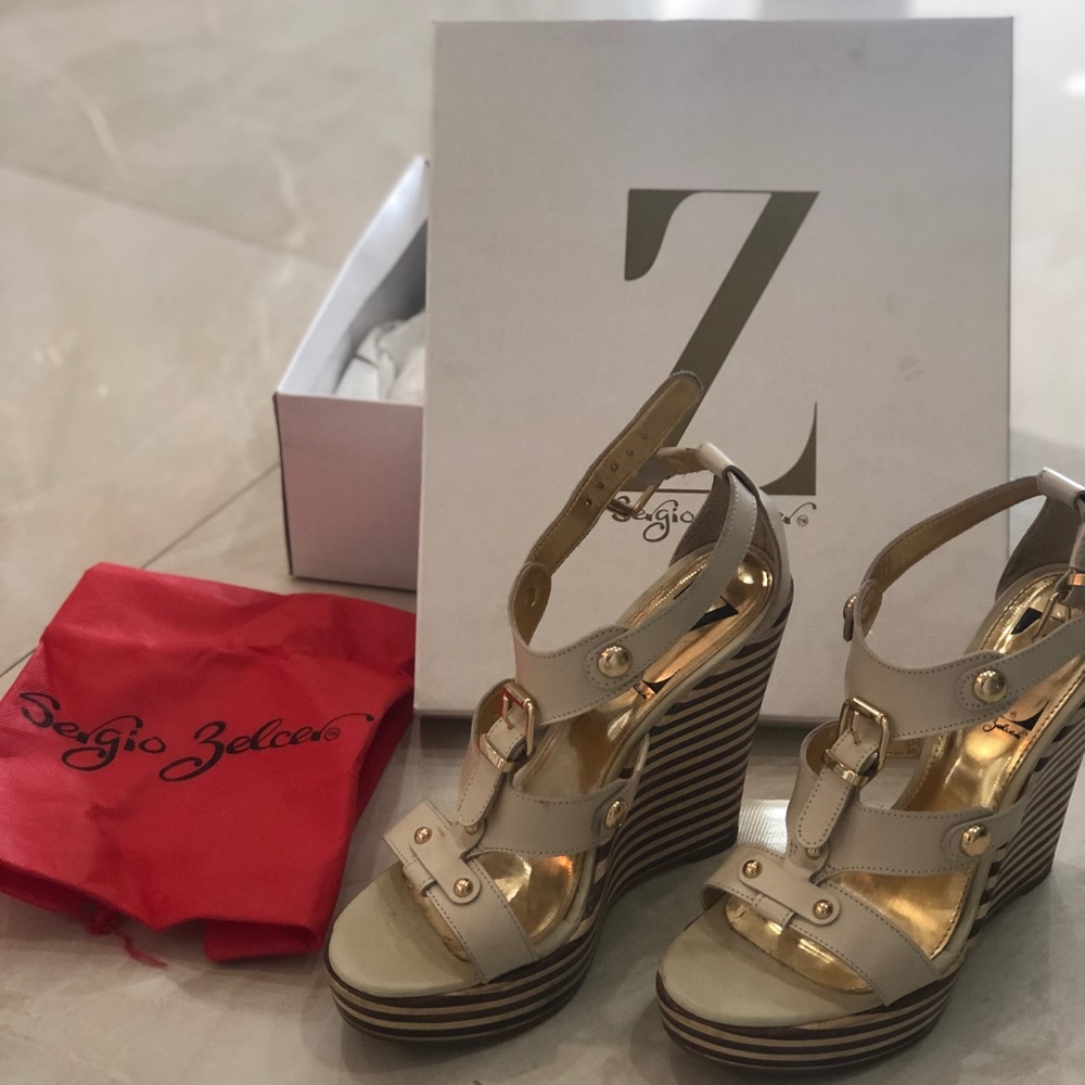 Sergio zelcer strappy wedges